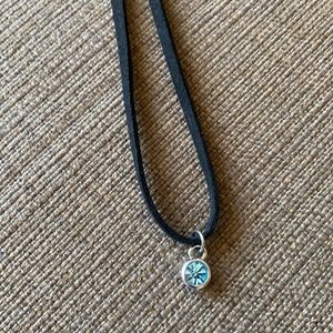 Blue gem stone choker